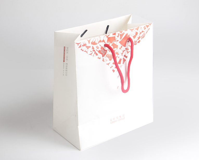 純潔、簡約圣誕手提袋